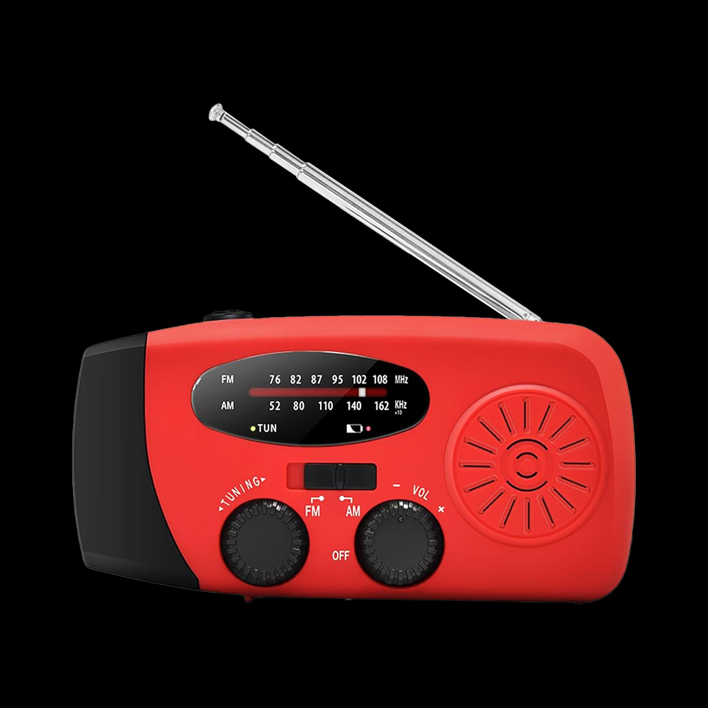 Denk Vooruit Upgrade Multifunctionele Handcrank Radio met Solar & 2000mAh